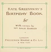 Cover of: Kate Greenaway's birthday book