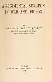 Cover of: A regimental surgeon in war and prison