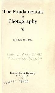 Cover of: The fundamentals of photography