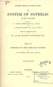 Cover of: A system of syphilis