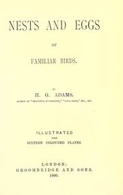 Cover of: Nests and eggs of familiar birds