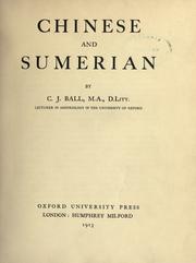 Cover of: Chinese and Sumerian