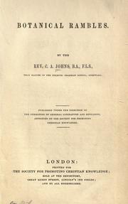 Cover of: Botanical rambles