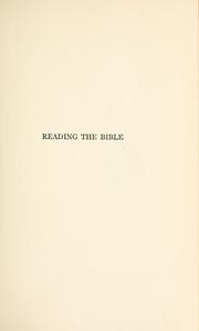 Cover of: Reading the Bible