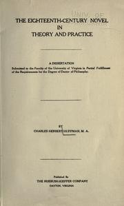 Cover of: The eighteenth-century novel in theory and practice