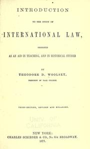 Cover image for Introduction to the Study of International Law