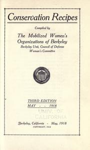 Cover of: Conservation recipes
