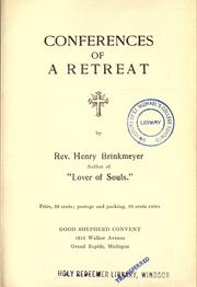 Cover of: Conferences of a retreat