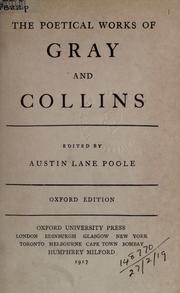Cover of: The poetical works of Gray and Collins
