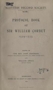 Cover of: Protocol book of Sir William Corbet, 1529-1555
