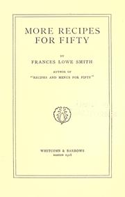 Cover of: More recipes for fifty