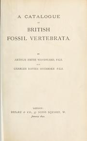 Cover of: A catalogue of British fossil vertebrata