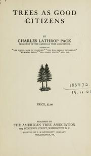 Cover of: Trees as good citizens