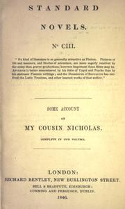 Cover of: Some account of my cousin Nicholas