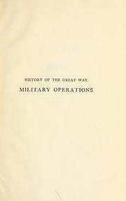 Cover image for Military Operations, France and Belgium, 1914