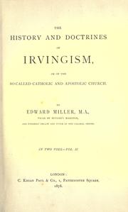 Cover image for The History and Doctrines of Irvingism