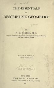 Cover image for The Essentials of Descriptive Geometry