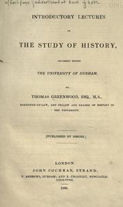 Cover image for Introductory Lectures on the Study of History