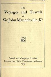 Cover of: The voyages and travels