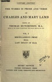 Cover of: The Works of Charles Lamb [8 volumes]