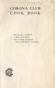 Cover of: Corona club cook book