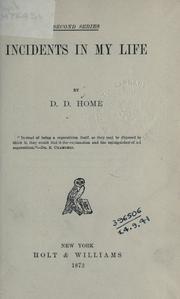 Cover of: Incidents in My Life