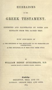 Cover of: Hebraisms in the Greek Testament