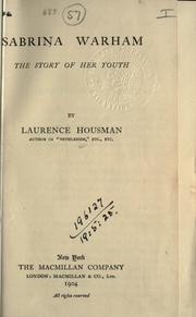 Cover of: Sabrina Warham