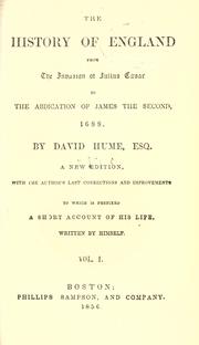 Cover of: The history of England