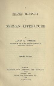 Cover of: A short history of German literature