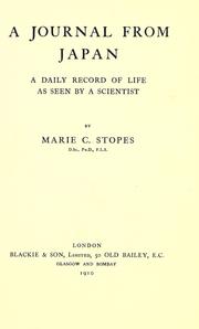 Cover of: A journal from Japan: a daily record of life as seen by a scientist.
