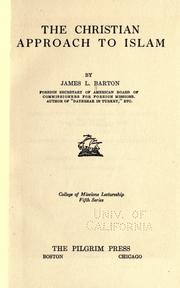 Cover of: The Christian approach to Islam