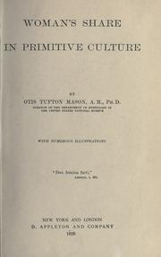 Cover of: Woman's share in primitive culture