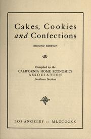 Cover of: Cakes, cookies and confections