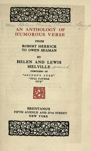 Cover of: An anthology of humorous verse