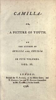 Cover of: Camilla, or, A picture of youth