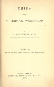Cover of: Chips from a German workshop