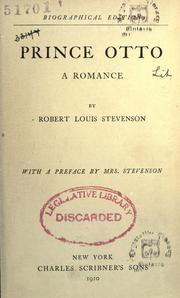 Cover of: Prince Otto: a romance