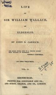 Cover of: Life of Sir William Wallace of Elderslie