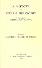 Cover of: A history of Indian philosophy