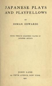 Cover of: Japanese Plays and Playfellows