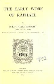 Cover of: The early work of Raphael