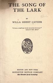 Cover of: The song of the lark