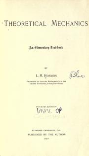 Cover of: Theoretical mechanics