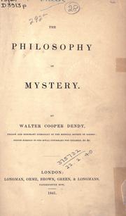 Cover of: The philosophy of mystery