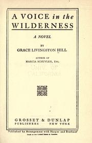 Cover of: A voice in the wilderness