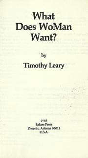 Cover of: What Does Woman Want?