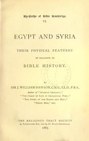 Cover of: Egypt and Syria