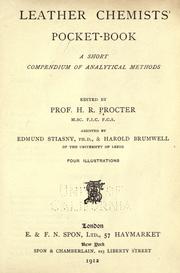 Cover of: Leather chemists' pocket-book