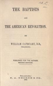 Cover of: The Baptists and the American revolution